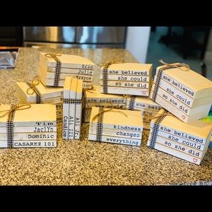 Personalized Farmhouse Book Stacks